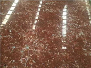 China Rose Red Marble Slab Wall Floor Tiles Use
