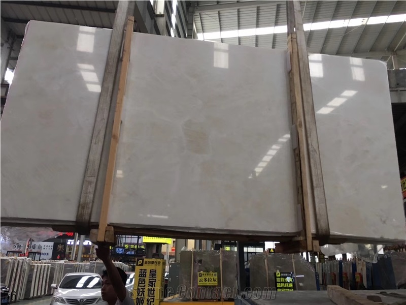 China White Ice Jade Marble Slab Tiles Wall Use