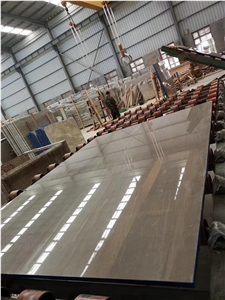 China Yingle Wood Beige Marble Slab Tiles Walling