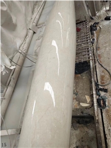 Dehbid Beige Marble Stone Hollow Column Pilasters