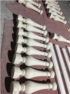 Dehbid Beige Marble Stone Staircase Balustrades