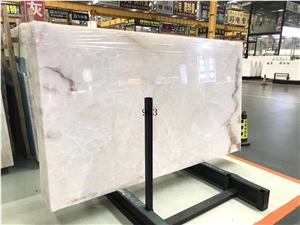 Demirci White Onyx Brazil White Crystal Jade Slab