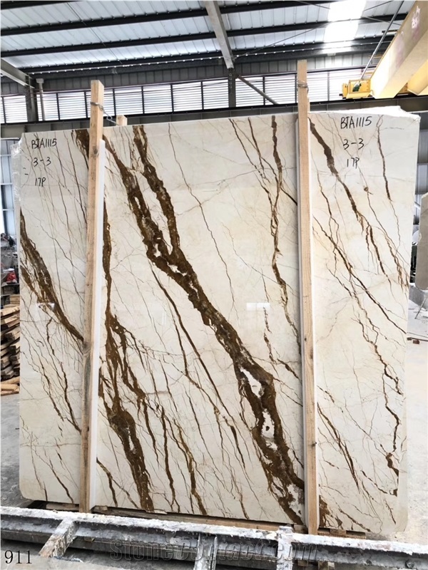 Dragon Gold Marble Crema Eva Sofita Menes Slab
