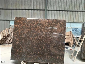Golden Coffee Marble Slab Wall Floor Tiles