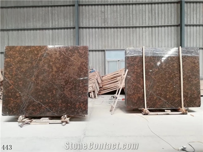 Golden Coffee Marble Slab Wall Floor Tiles