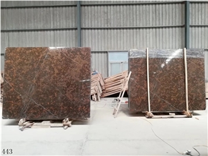 Golden Coffee Marble Slab Wall Floor Tiles