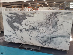 Ink White Marble Mountain Jade Slab in China