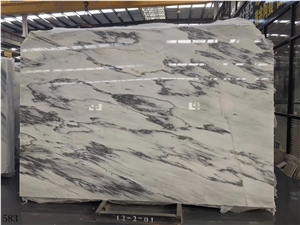 Ink White Marble Mountain Jade Slab in China