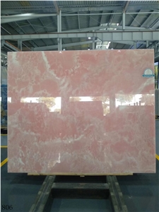 Iran Naghadeh Pink Onyx Slab Wall Tiles Vanity Use