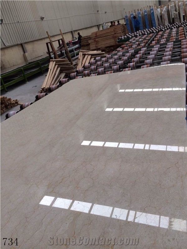 Iran Silk Beige Marble Slab Wall Floor Tiles Use