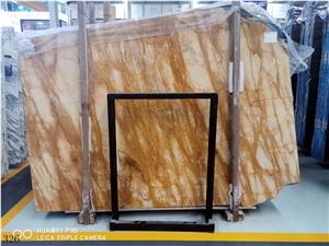 Italy Giallo Seana Golden Marble Slabs for Countertop
