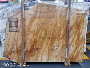 Italy Giallo Siena Medio Marble Slab Tiles Wall