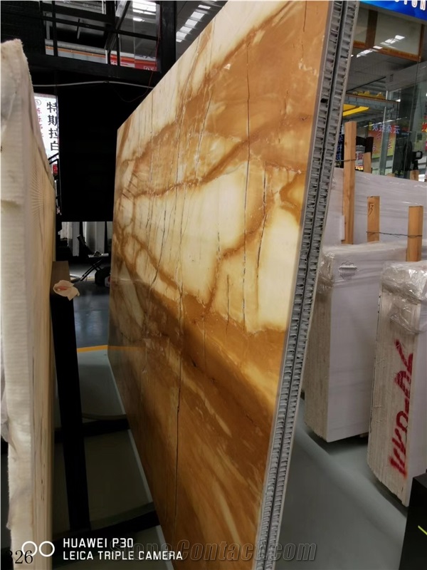 Italy Giallo Siena Medio Marble Slab Tiles Wall
