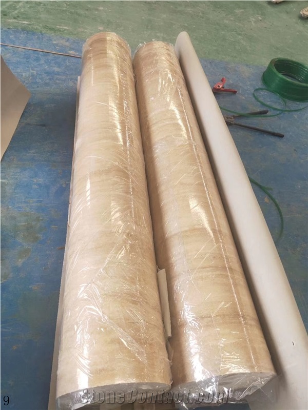 Italy Yellow Travertino Tipo Travertine Column