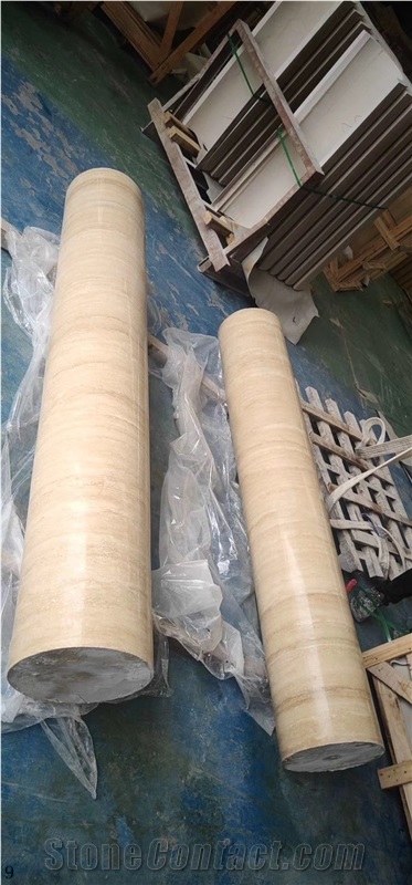 Italy Yellow Travertino Tipo Travertine Column