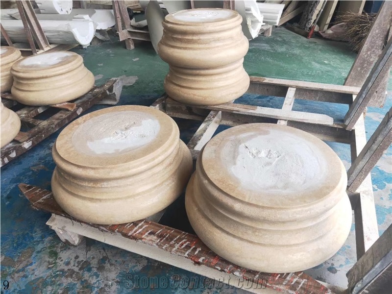 Italy Yellow Travertino Tipo Travertine Column