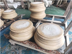 Italy Yellow Travertino Tipo Travertine Column
