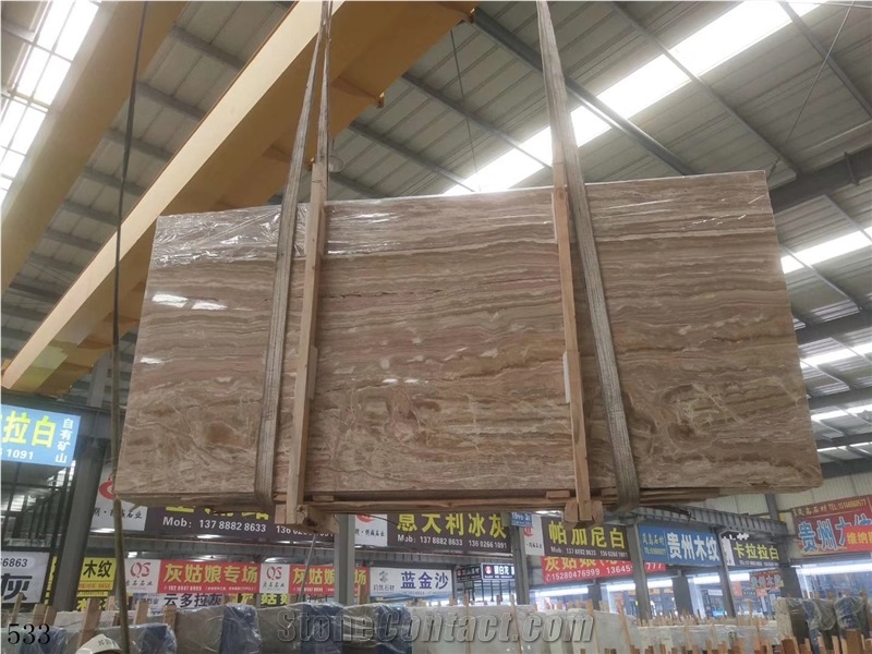 Jade Travertine Honey Traonyx Slab in China Market