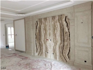 Jade Travertine Honey Traonyx Slab in China Market
