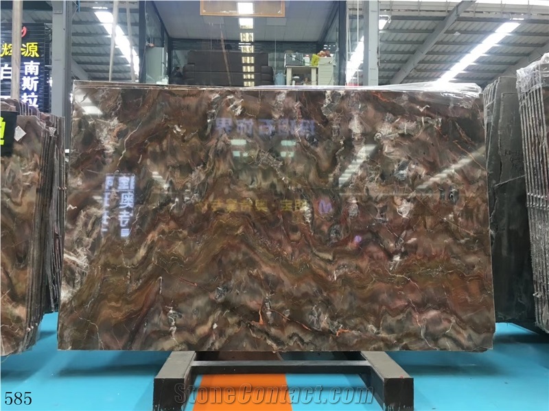 Louis Red Marble Agate Jade Natural Stone Big Slab