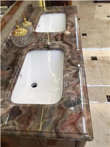 Louis Red Marble Agate Jade Natural Stone Big Slab