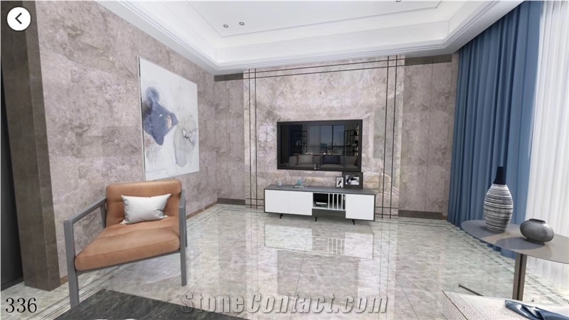 Misty Rain Ash Marble Slabs Ornamental Stone