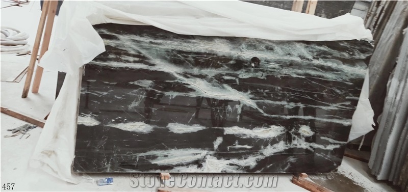 Negro Pinta Marmol Black Marble Slab Tile Stone