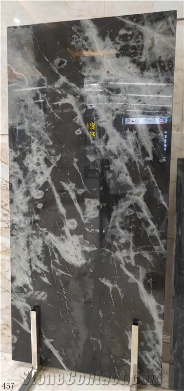 Negro Pinta Marmol Black Marble Slab Tile Stone