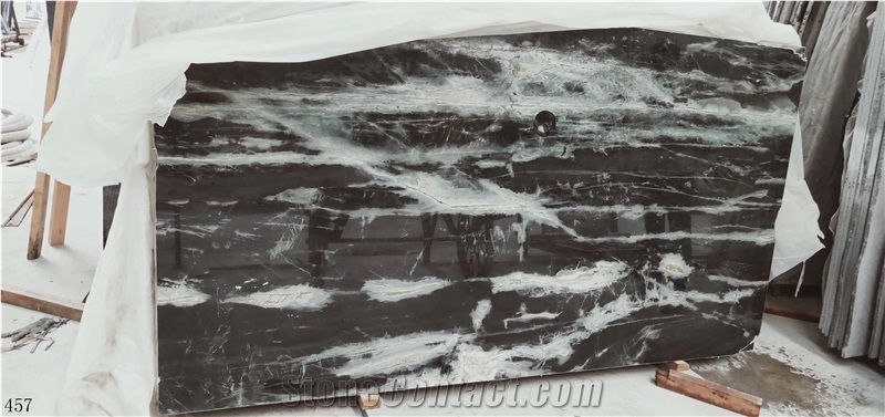 Negro Pinta Marmol Black Marble Slab Tile Stone