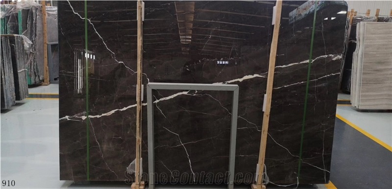 Noir Aziza Laurent White Black Marble Slab Tile