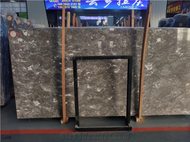 Ocean Gray Fossil Diamond Stone Grey Limestone Big Slab
