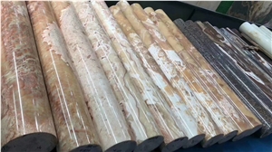 Onyx Amethyst Natural Stone Round Column Pillars