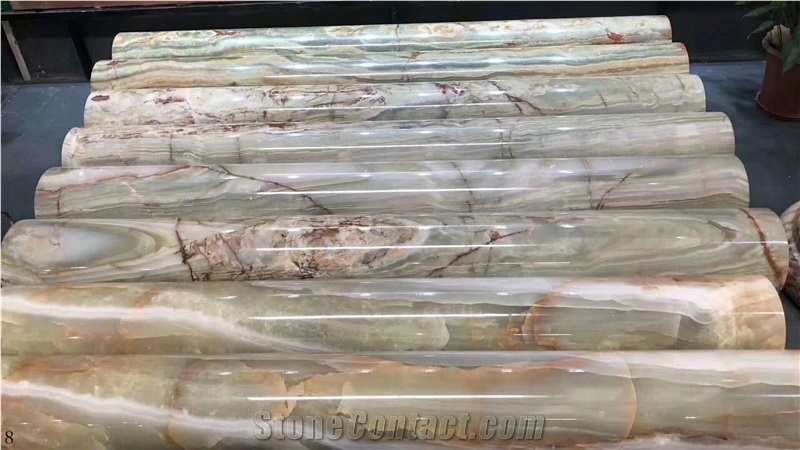 Onyx Amethyst Natural Stone Round Column Pillars