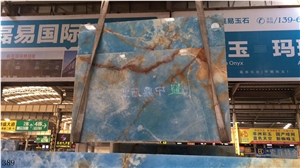 Pakistan Blue Onyx Slab Wall Floor Tiles