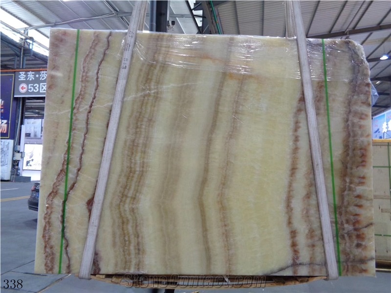 Seben Rainbow Honey Onyx Slab Tiles Wall Cladding