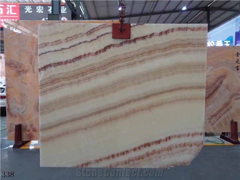 Seben Rainbow Honey Onyx Slab Tiles Wall Cladding