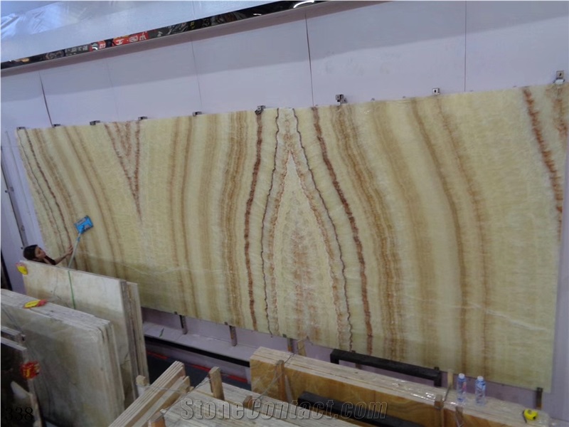 Seben Rainbow Honey Onyx Slab Tiles Wall Cladding