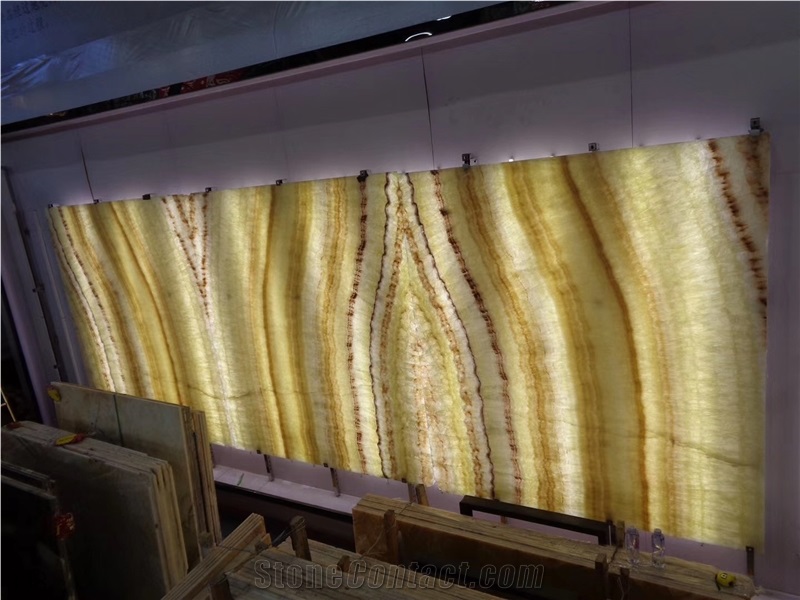 Seben Rainbow Honey Onyx Slab Tiles Wall Cladding