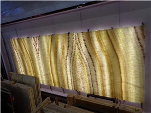Seben Rainbow Honey Onyx Slab Tiles Wall Cladding