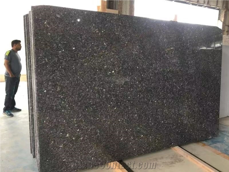 Norway Silver Pearl Blue Granite Thick Slabs For Buliding