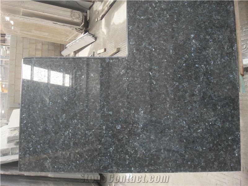 Norway Silver Pearl Blue Granite Thick Slabs For Buliding