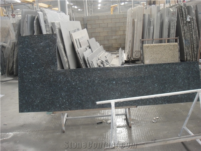 Norway Silver Pearl Blue Granite Thick Slabs For Buliding