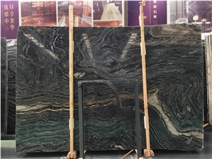 Tree Black Perlino Ancient Wood Grain Slabs Stock