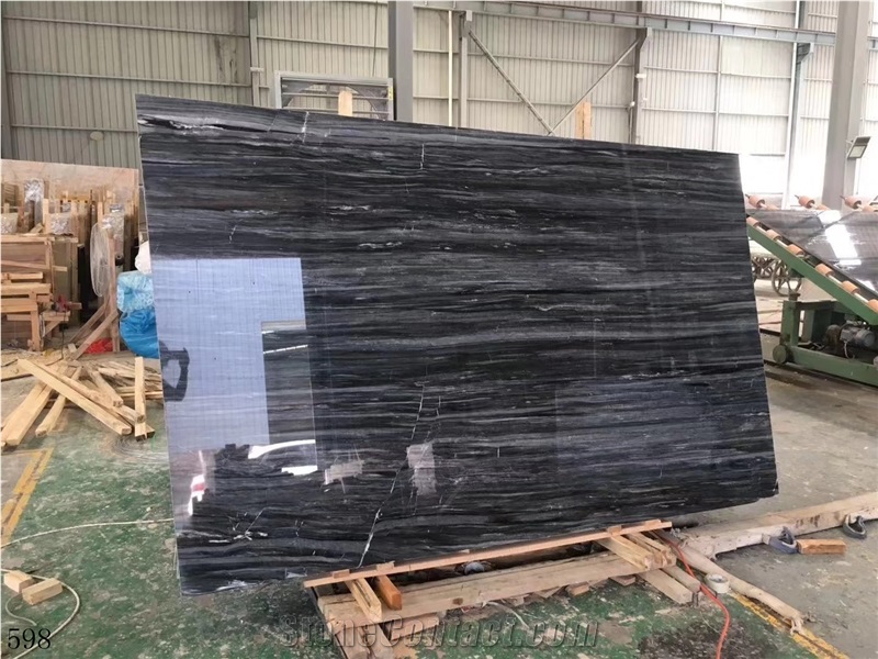 Turkey Knidos Absolute Black Belevi Marble Slab