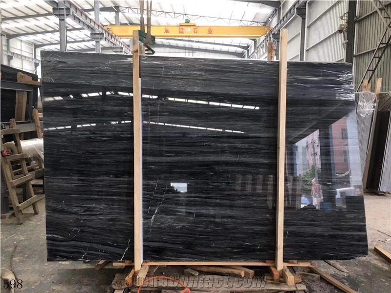 Turkey Knidos Absolute Black Belevi Marble Slab