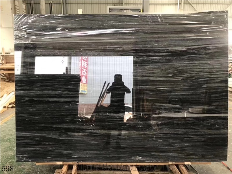Turkey Knidos Absolute Black Belevi Marble Slab