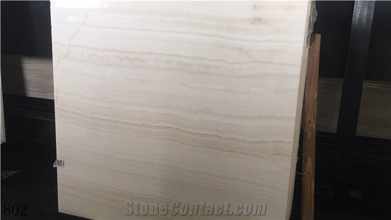 Turkey White Tiger Onyx Slab Wall Floor Tiles Use