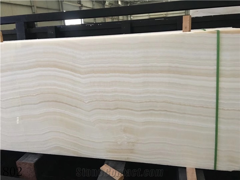 Turkey White Tiger Onyx Slab Wall Floor Tiles Use