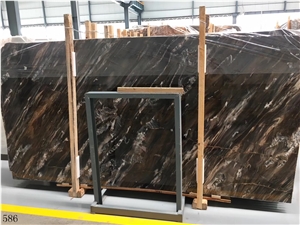 Venice Gold Marble Golden Gray Smoky Black Slab