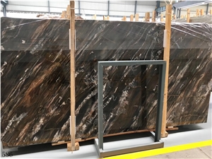 Venice Gold Marble Golden Gray Smoky Black Slab